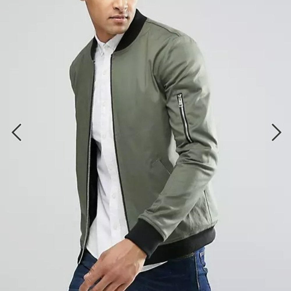 ASOS Muscle Fit Bomber Jacket
